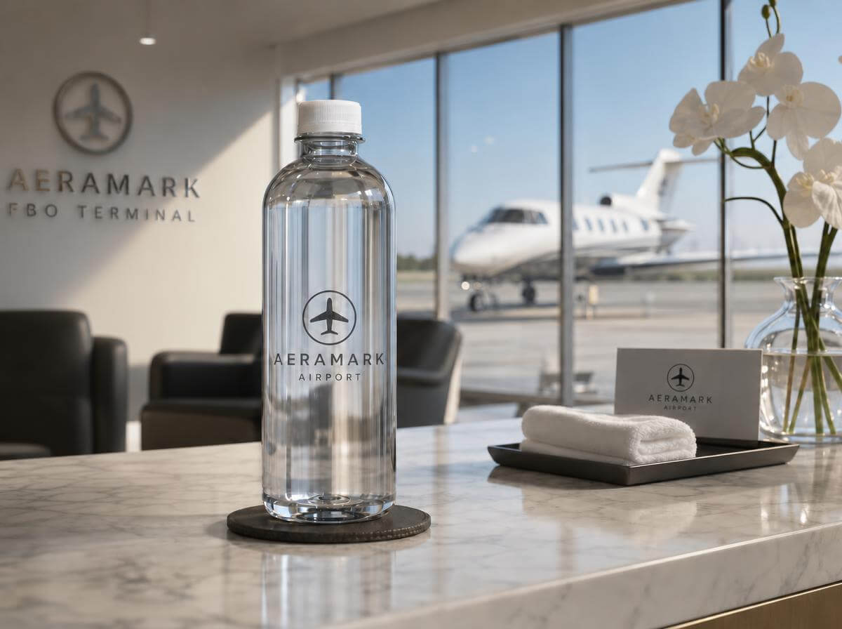 Branded bottled water for travel