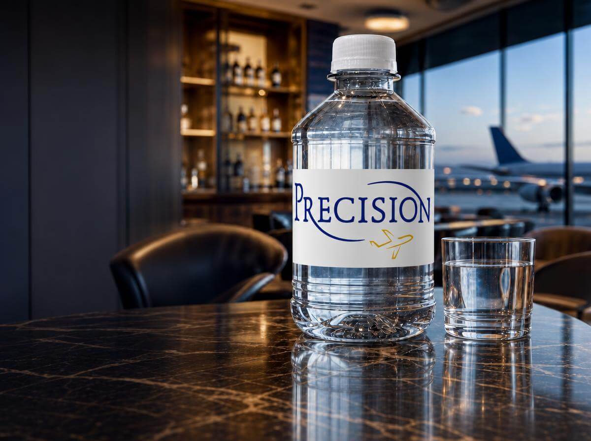 Custom bottles for airline service