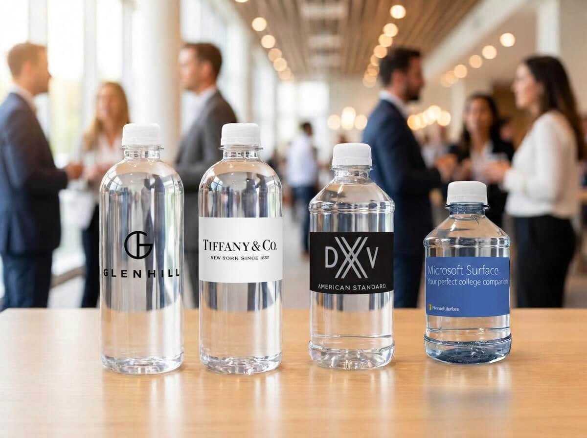Custom bottles at a conference