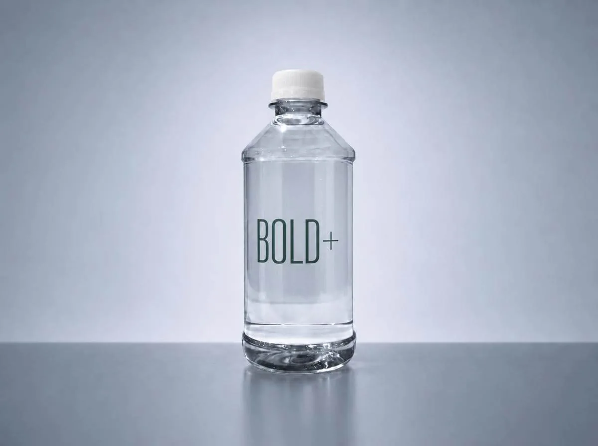 Custom-label water bottle for BOLD+