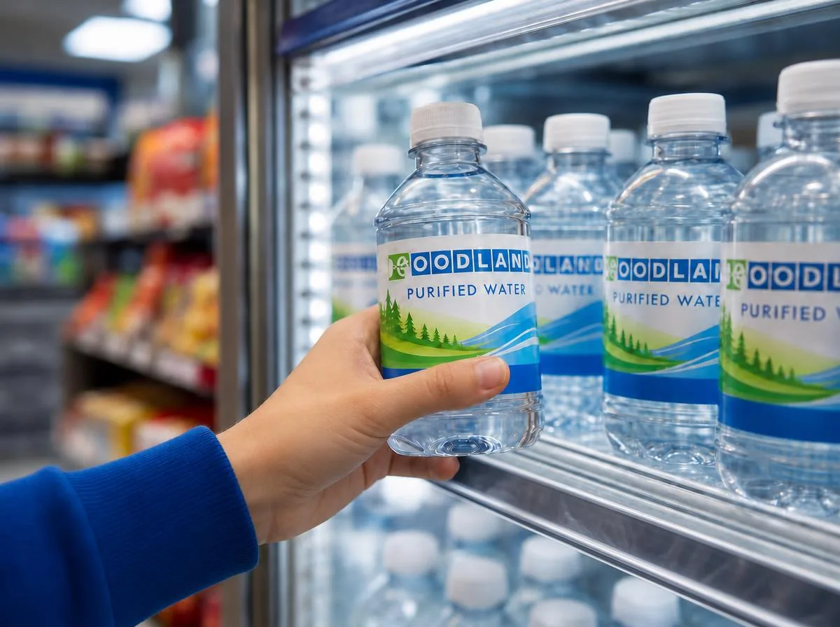Custom-label bottled water for grocery and convenience stores