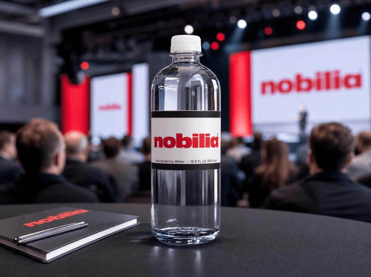 Custom-label bottled water for events and conferences