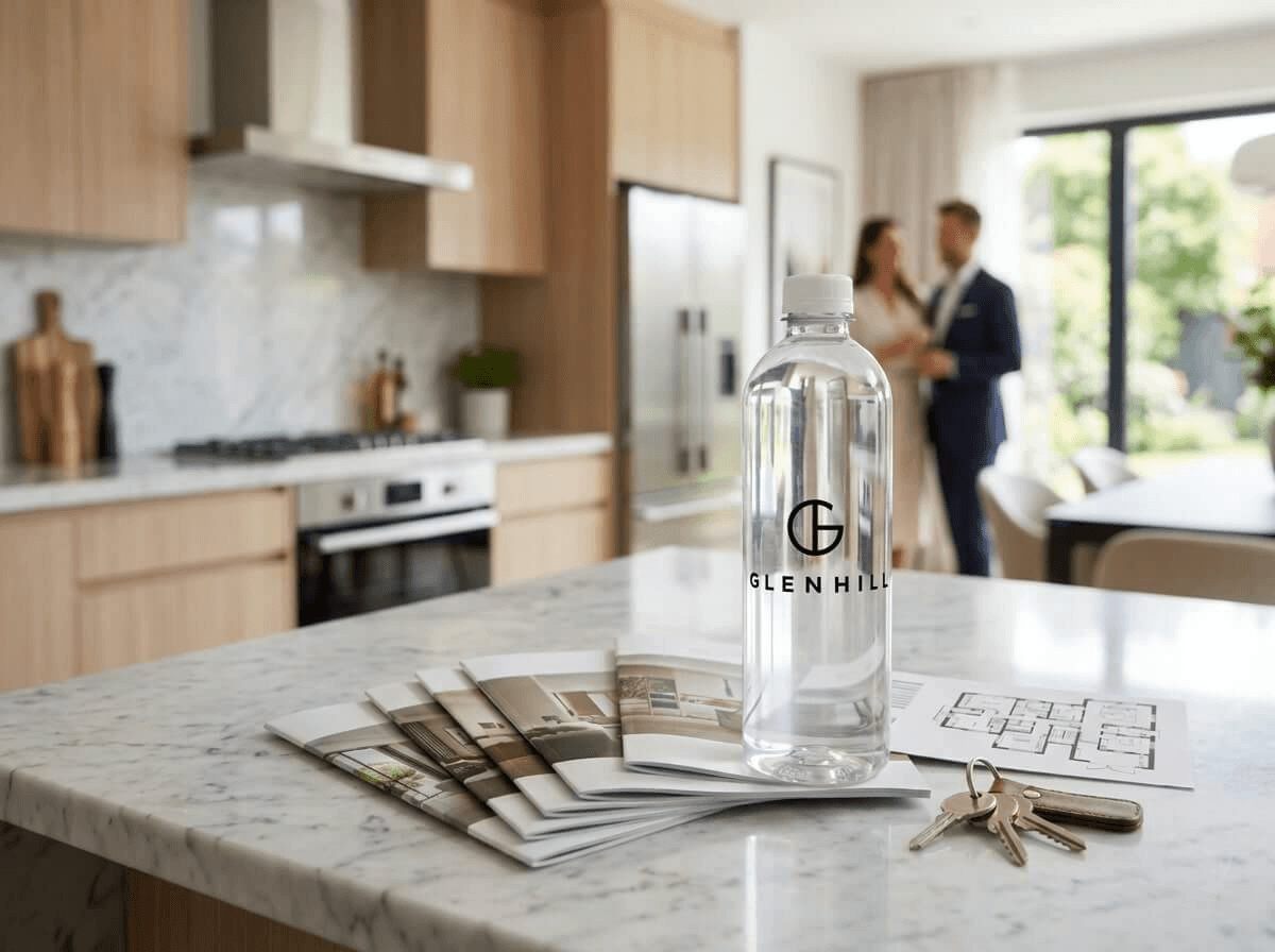 Custom-label bottled water for real estate