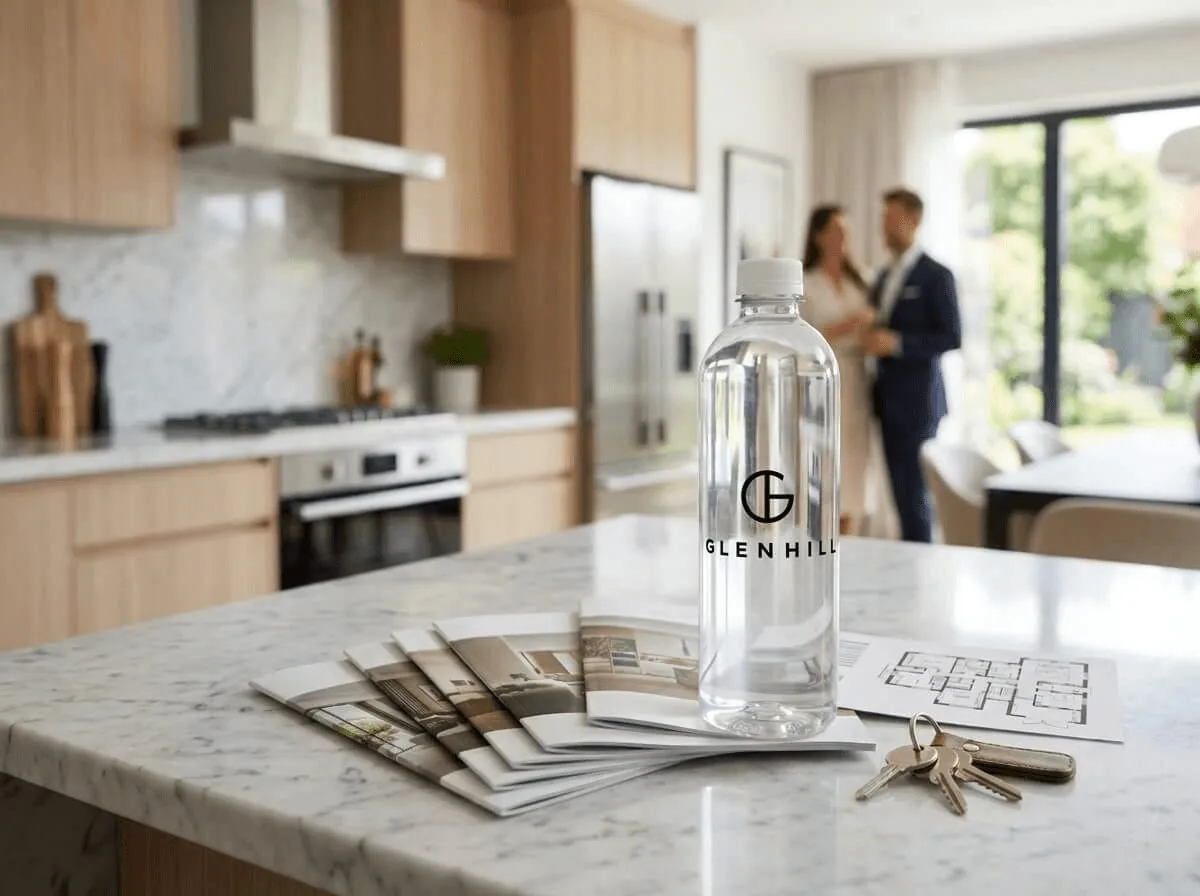 Custom-label bottled water for real estate