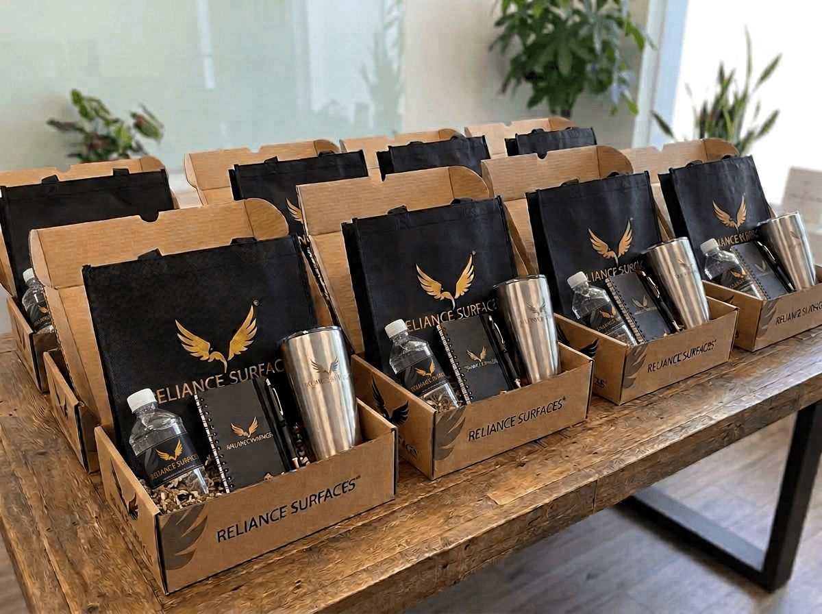 Team gift set with custom bottles